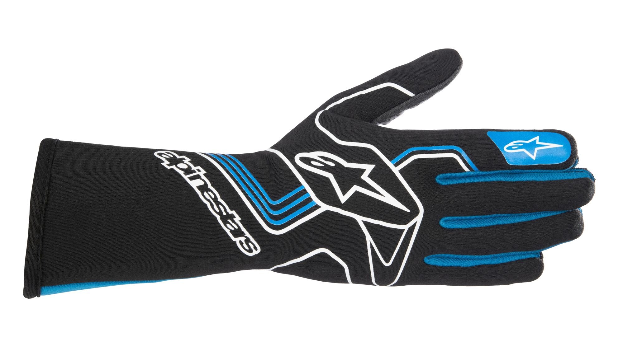 ALPINESTARS 3551023_17_XXL Гоночні рукавички TECH 1-RACE v3, FIA 8856-2018, чорний/синій, Розмір 2XL Photo-1 