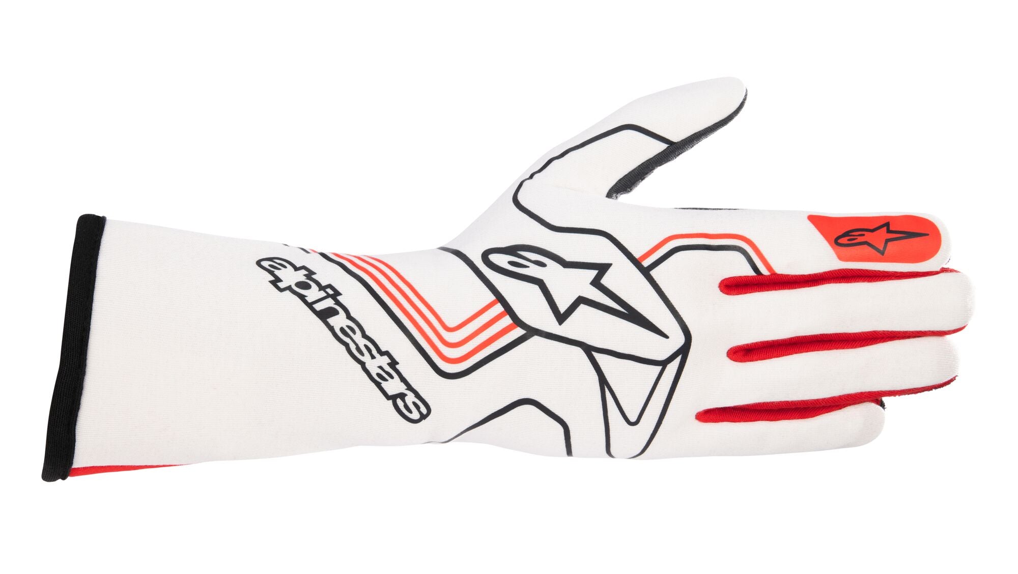 ALPINESTARS 3551023_23_S Гоночні рукавички TECH 1-RACE v3, FIA 8856-2018, чорні/червоні, Розмір S Photo-1 