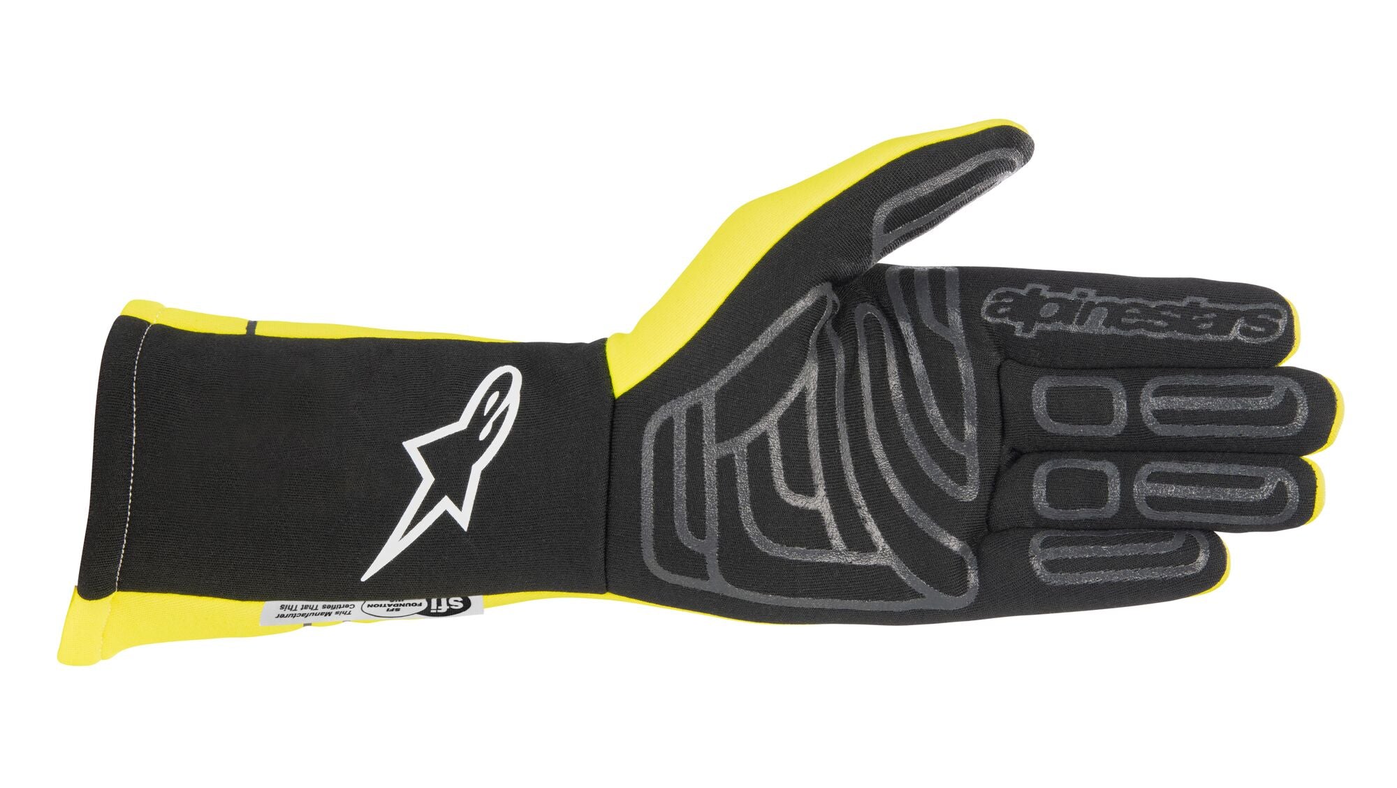 ALPINESTARS 3551523_55_XXL Гоночні рукавички TECH 1 START v3, FIA 8856-2018, жовтий флуо, Розмір 2XL Photo-2 