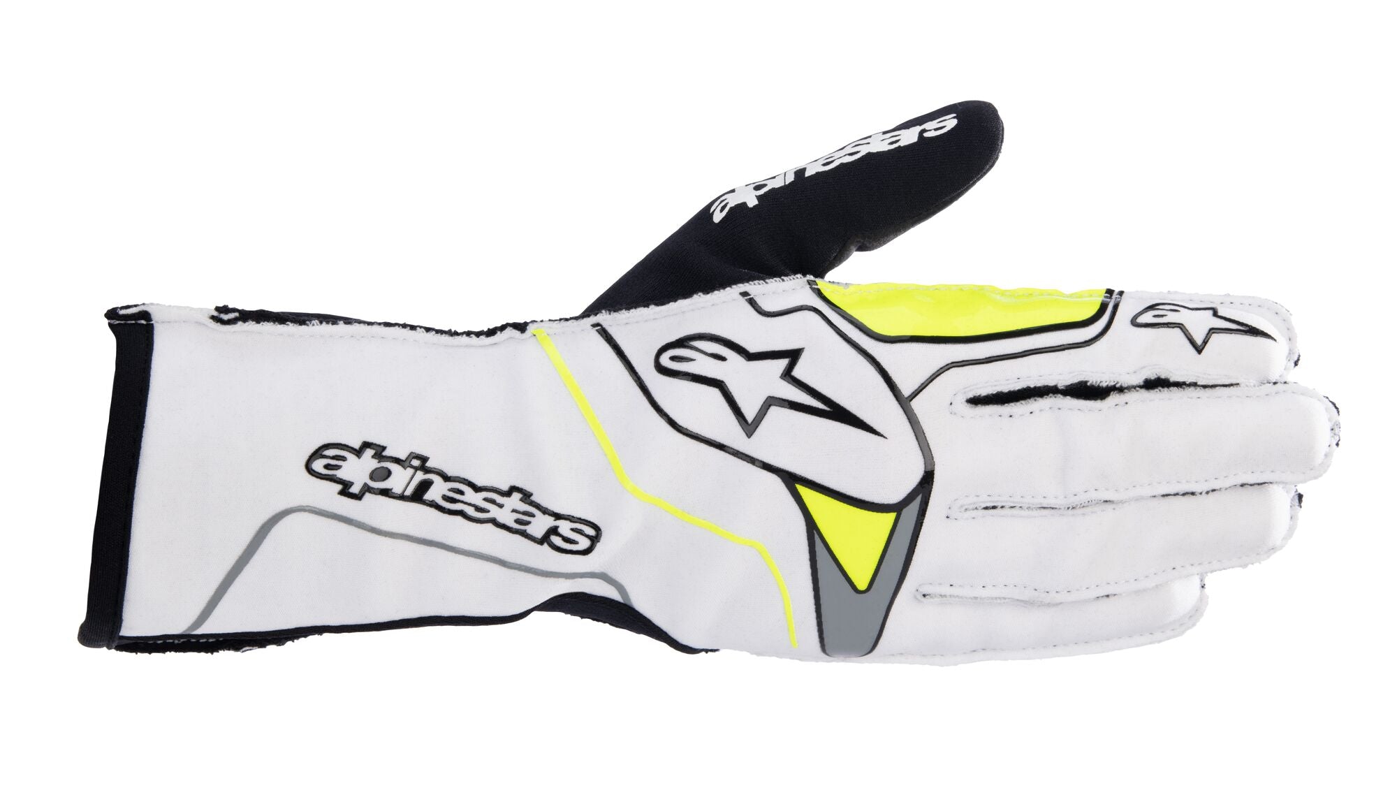 ALPINESTARS 3551823_255_L Рукавички для картингу TECH 1 KX v3, білі/жовті флуо, Розмір L Photo-1 