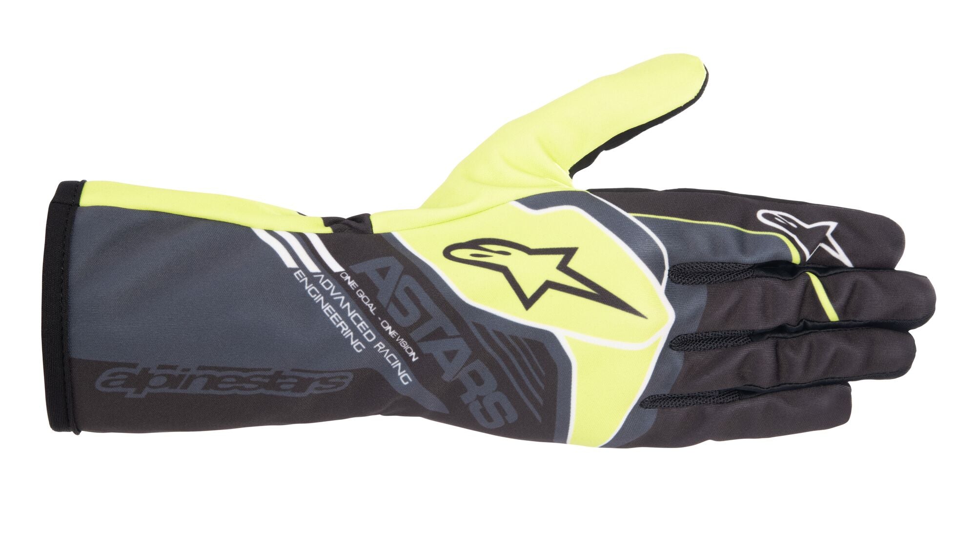 ALPINESTARS 3552023_164_L Рукавички для картингу TECH 1 K RACE v2 CORPORATE, антрацит/лайм, Розмір L Photo-0 