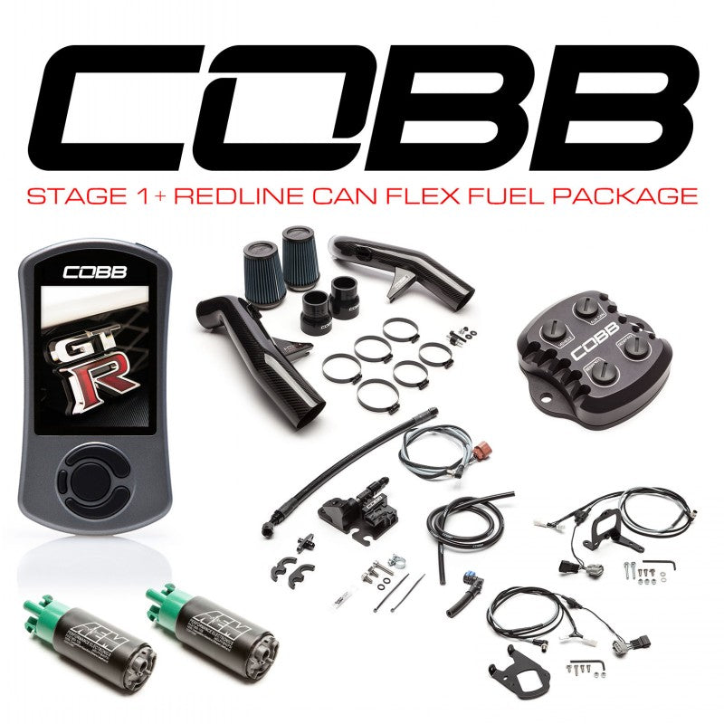 COBB NIS006011PCFFF Комплект посилення потужності Stage 1+ Redline Carbon Fiber CAN Flex Fuel w/TCM Flashing для NISSAN GT-R (R35) 2009-2014 Photo-1 