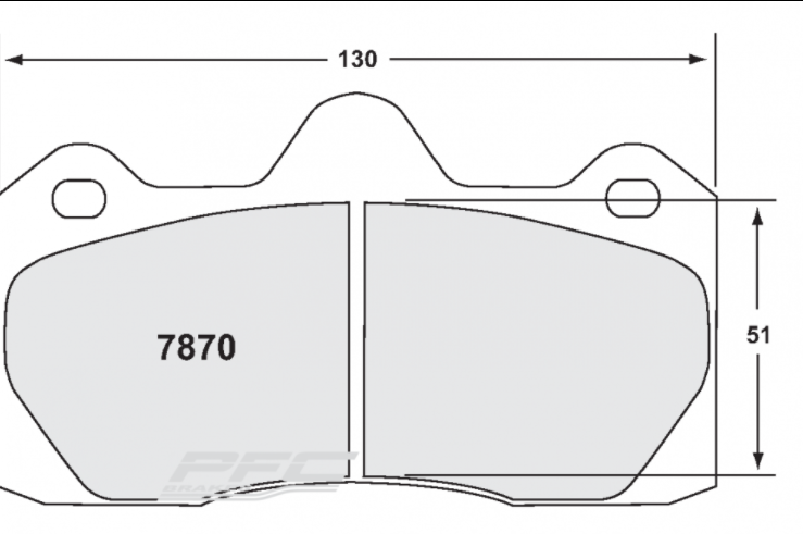 PFC 7870.39.16.44 гальмівні колодки задні RACE 39 CMPD 16mm для AUDI R8 (Upgrade to 380mm) Photo-1 