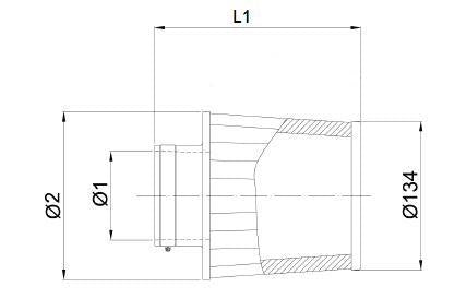 BMC FBSA100-140 Повітряний фільтр конус ?100mm (Довжина заг: 183mm) Photo-1 