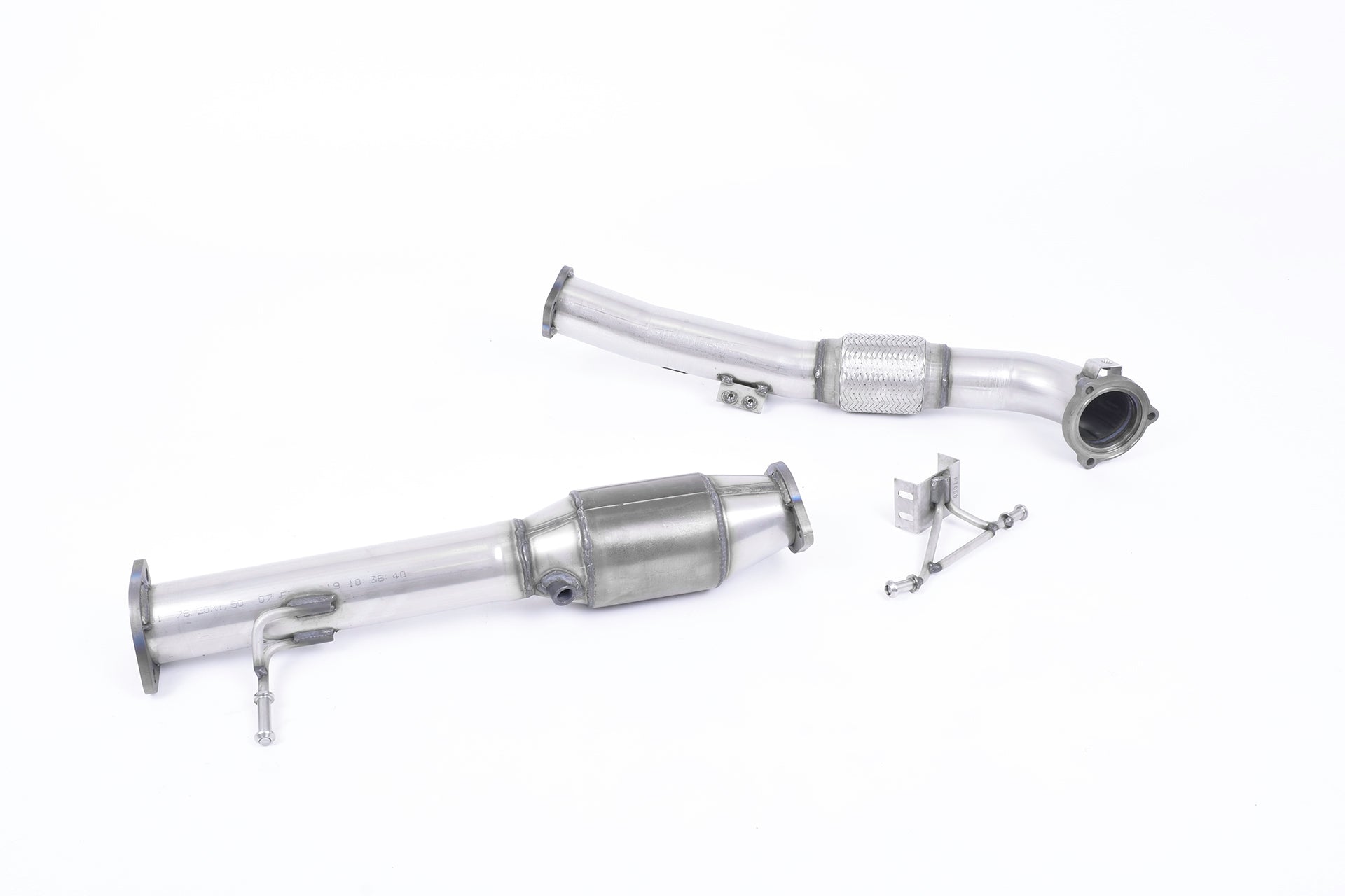 MILLTEK SSXFD067 Large Bore Downpipe and Hi-Flow Sports Cat для FORD Focus MK2 RS 2.5 T 305PS Photo-0 