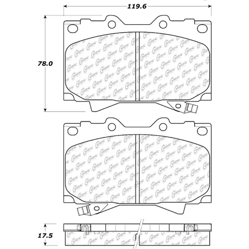 STOPTECH 306.07720 Гальмівні колодки передні для LAND CRUISER 100 1998-2007 Photo-3 