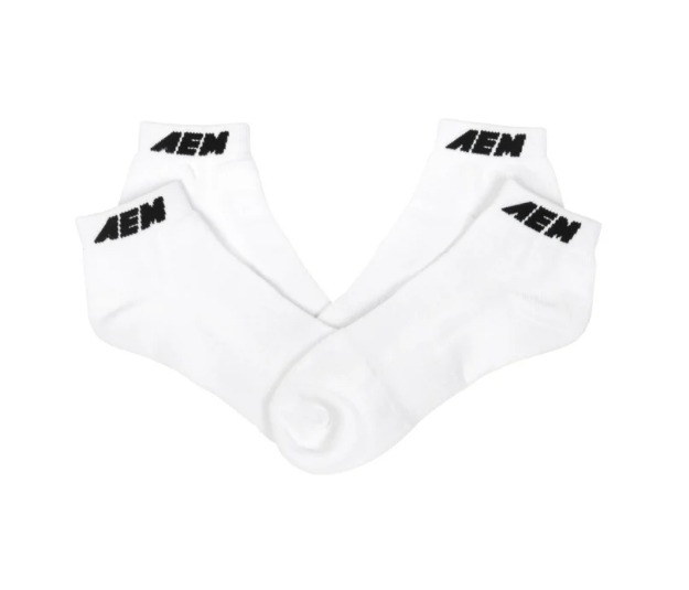 AEM 01-1600-L Шкарпетки, чорні з білим (2 пари в упаковці), чоловічі Photo-1 