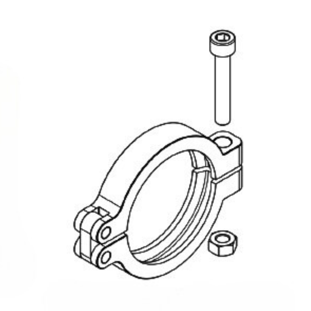 GARRETT 910475-0001 Комплект хомута, вхід 40 мм / вихід 45 мм (включаючи хомут, болт, контргайку) для Вестгейту GVW-40 Photo-2 