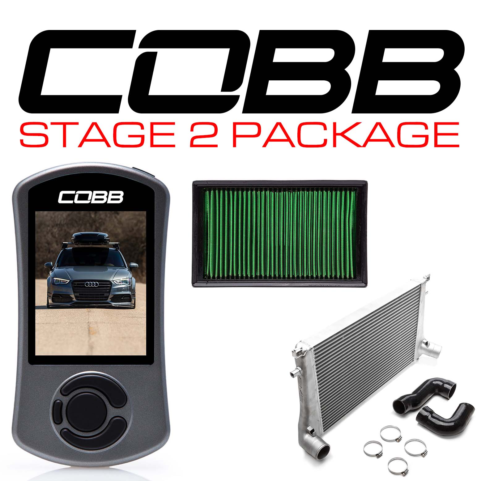 COBB VLK0020120-A Пакет потужності Stage 2 для AUDI A3 FWD/Quattro (8V) Photo-0 
