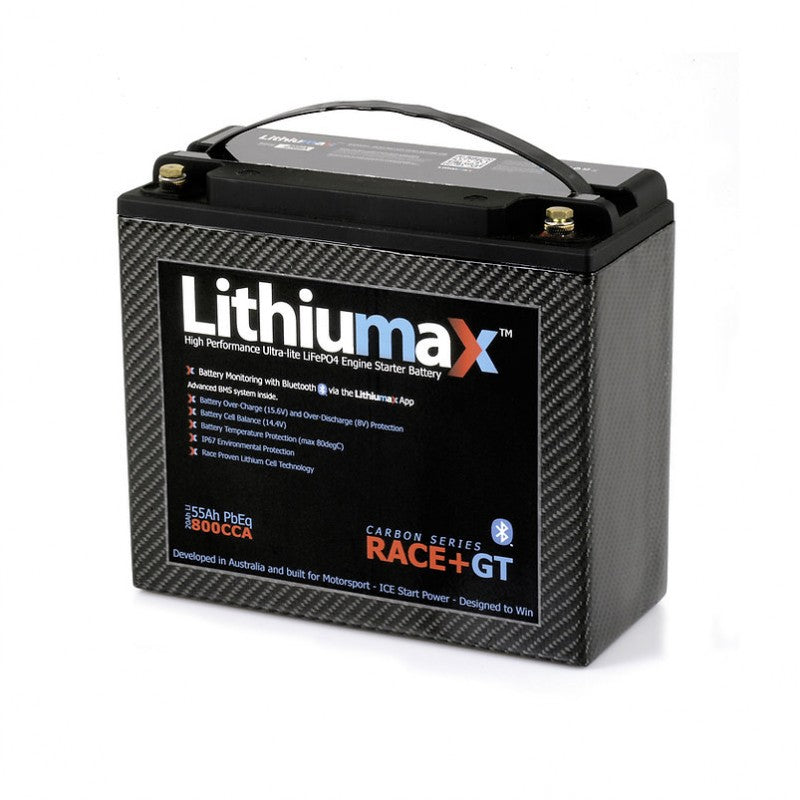 LITHIUMAX RACE+GT Акумулятор RACE+GT Bluetooth Carbon Series 800CA 55Ah Photo-2 