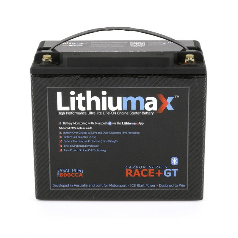 LITHIUMAX RACE+GT Акумулятор RACE+GT Bluetooth Carbon Series 800CA 55Ah Photo-1 