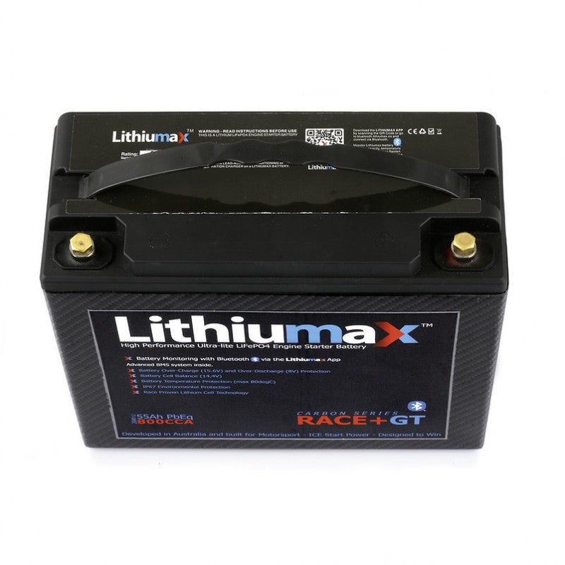 LITHIUMAX RACE+GT Акумулятор RACE+GT Bluetooth Carbon Series 800CA 55Ah Photo-3 