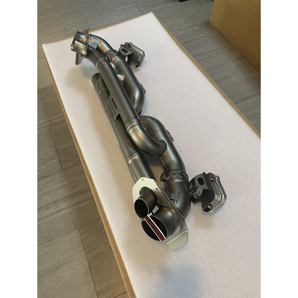 AKRAPOVIC S-PO/TI/19 Вихлопна система Slip-On Race Line (Titanium) для PORSCHE 911 Turbo / Turbo S / Cabriolet / Sport Classic (992) 2020- Photo-2 