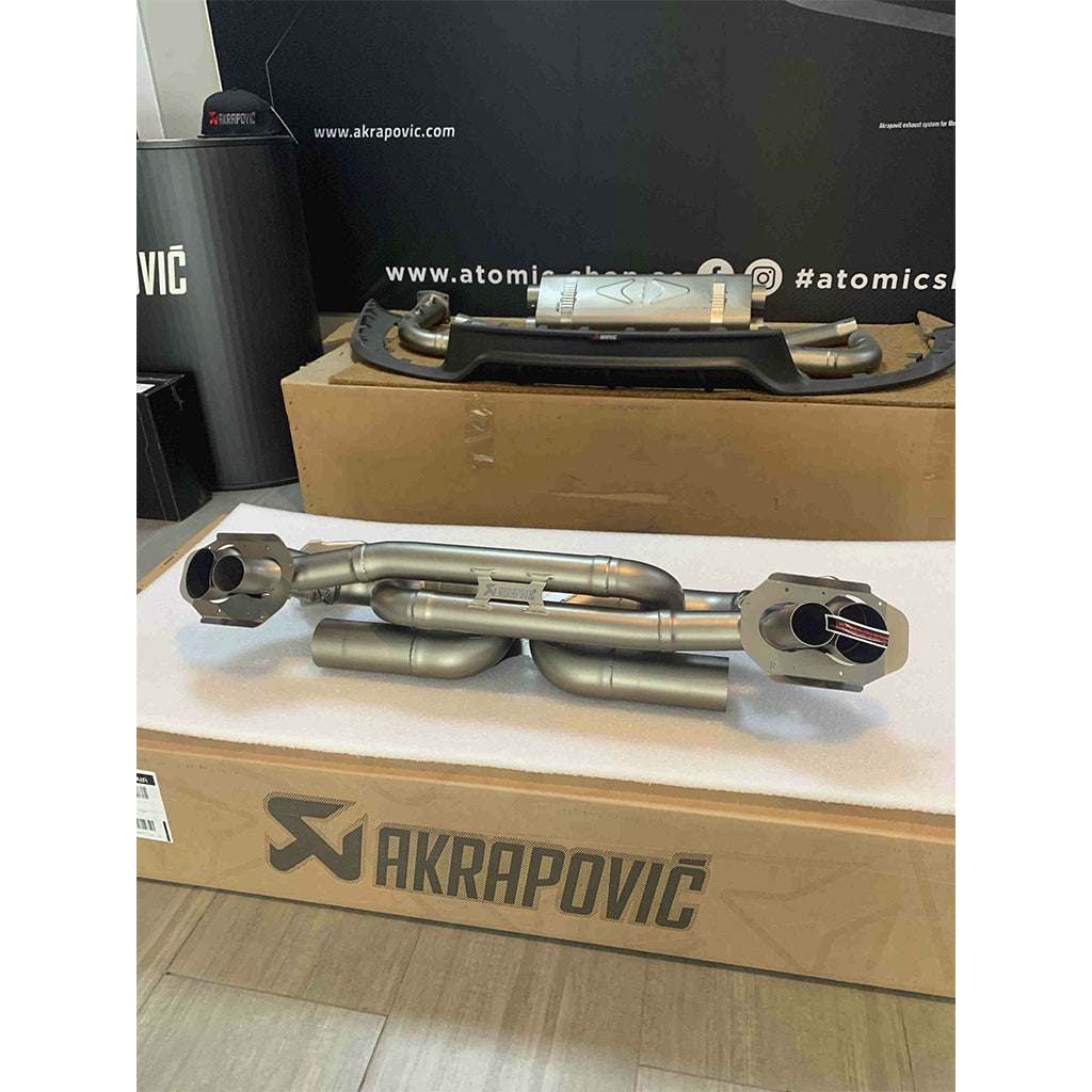 AKRAPOVIC S-PO/TI/19 Вихлопна система Slip-On Race Line (Titanium) для PORSCHE 911 Turbo / Turbo S / Cabriolet / Sport Classic (992) 2020- Photo-3 