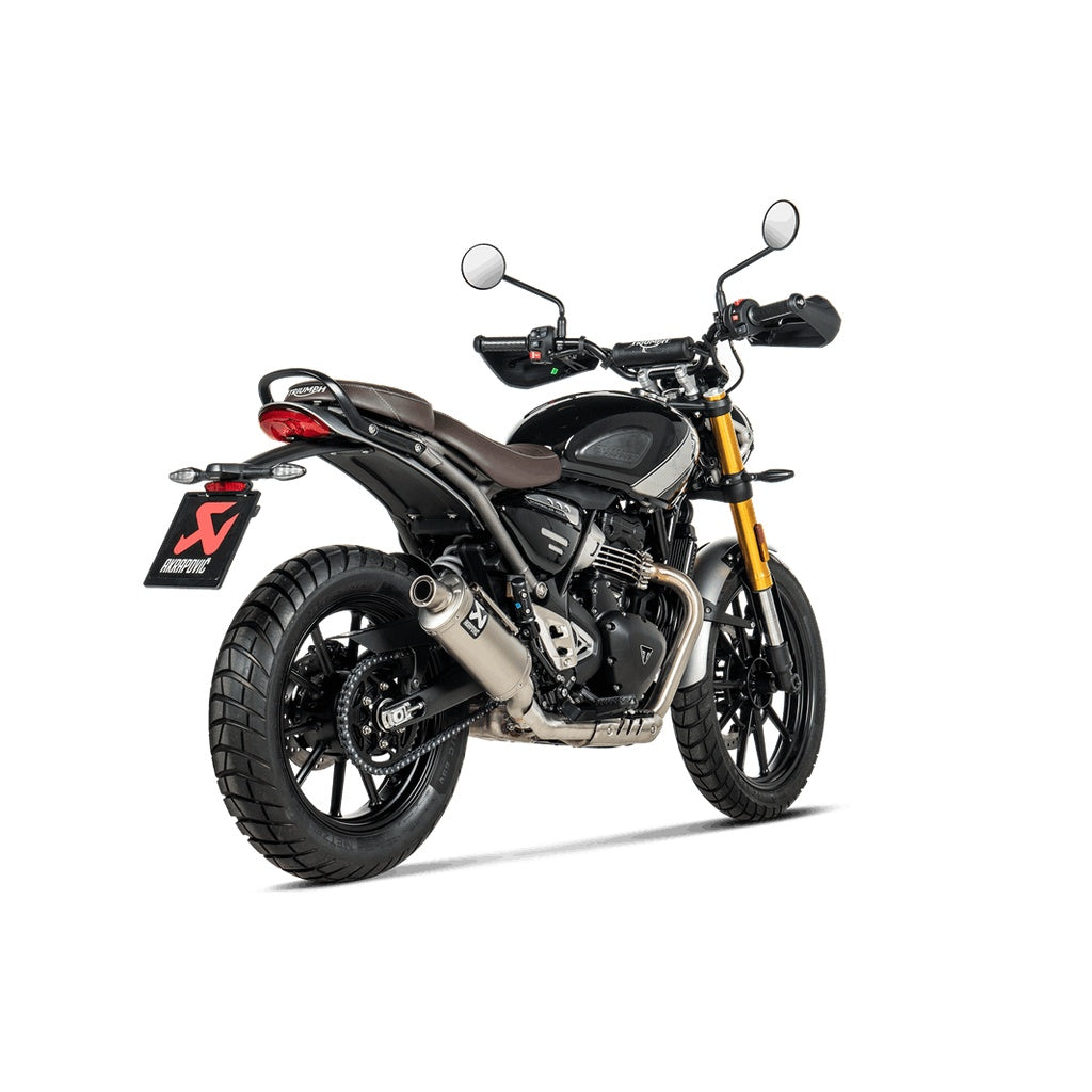 AKRAPOVIC S-T4SO1-HDT Глушник Slip-On Line (титан) для TRIUMPH Scrambler 400 X / Speed 400 2023- Photo-1 