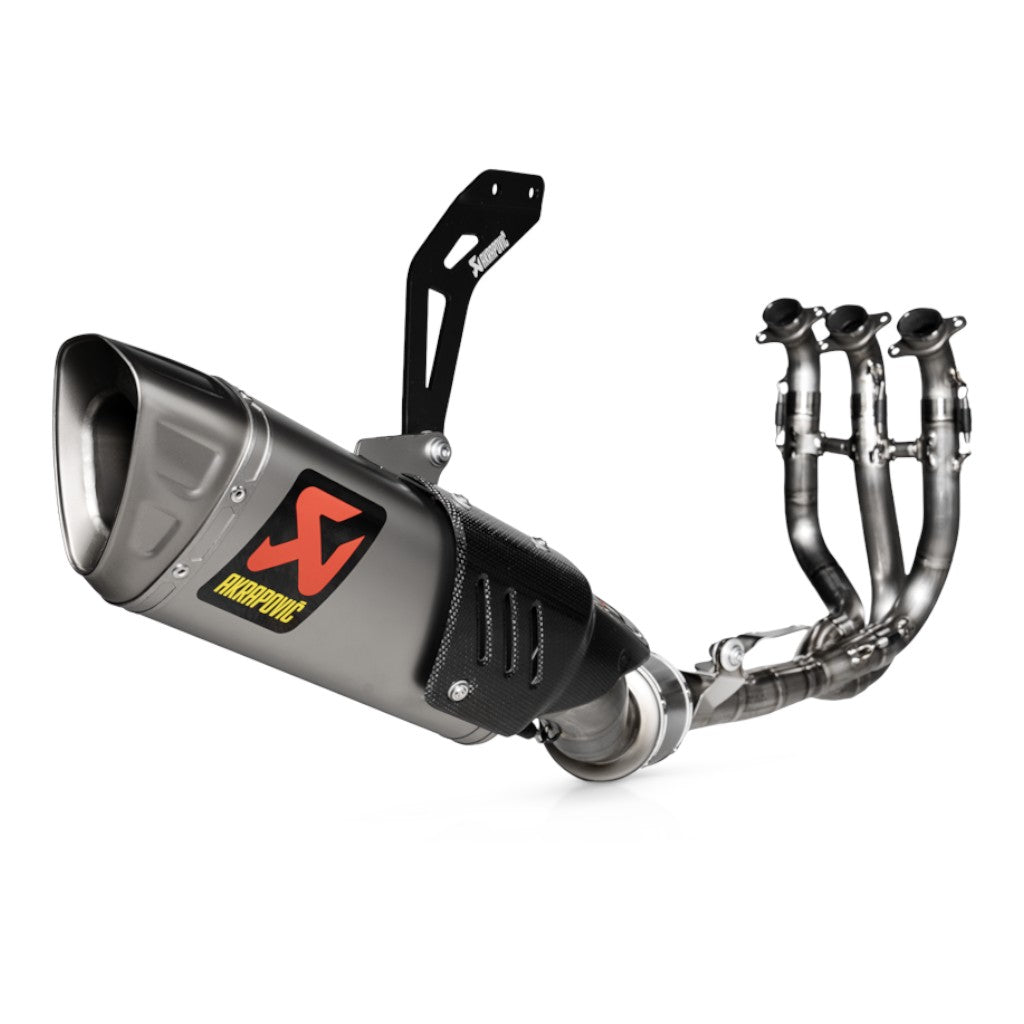 AKRAPOVIC S-T6E1-APLT Вихлопна система Evolution Line (титан) для TRIUMPH Daytona 660 2024-2026 Photo-0 