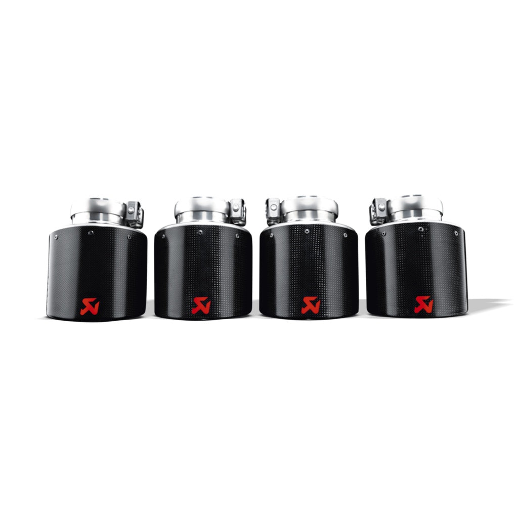 AKRAPOVIC TP-NIR35C Комплект насадок вихлопу (карбон, діаметр 125 мм) для NISSAN GT-R (R35) / CHEVROLET Corvette ZO6/ZR1 (C6) Photo-1 