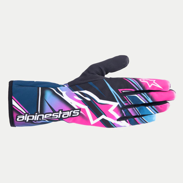 ALPINESTARS 3553224_3035_L Рукавички для картингу Tech-1 k race v2 competition - Фуксія / Блакитний / Білий , Розмір L Photo-1 