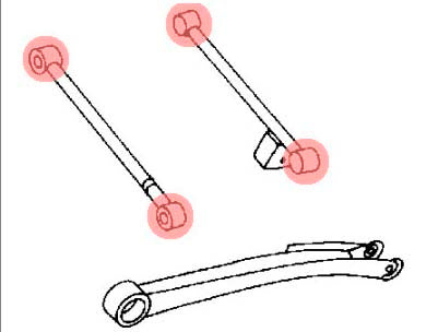 HARDRACE 6148 К-т сайлентблоков для важелів SUBARU IMPREZA GC/GD 8шт/комплект Photo-1 