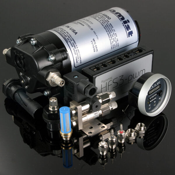 AQUAMIST 806-063-blue-pump Комплект для впорскування води/метанолу HFS3-V3.1 с насосом 3000 куб.см/хв (синій світлодіод) Photo-1 