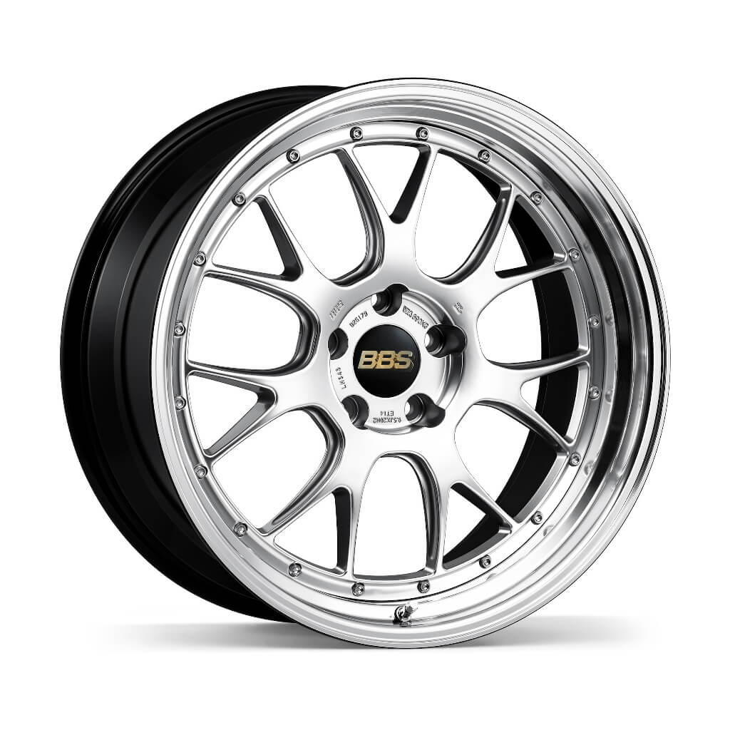 BBS LM300DS-BKBD Кований двоскладовий алюмінієвий диск LM-R LM300 19×8.5 ET38 5×114.3 PFS, діамантовий сріблястий диск і чорний яскравий обід з алмазною обробкою (DS-BKBD) Photo-0 