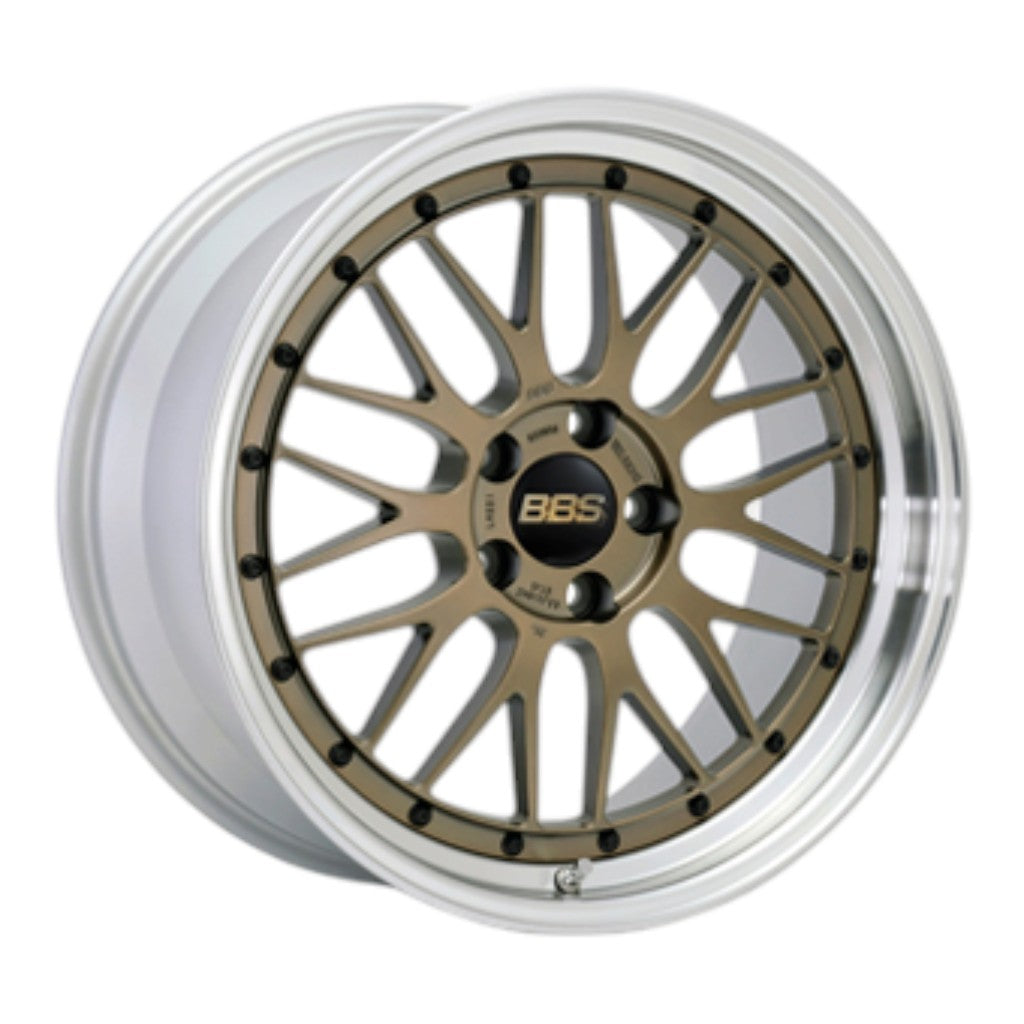 BBS LM553MGL-SLD Кований двоскладовий алюмінієвий колісний диск LM LM553 R18×9 ET30 / 5x120 PFS, матова золотиста центральна частина та сріблястий обід з алмазним проточуванням (MGL-SLD) Photo-0 