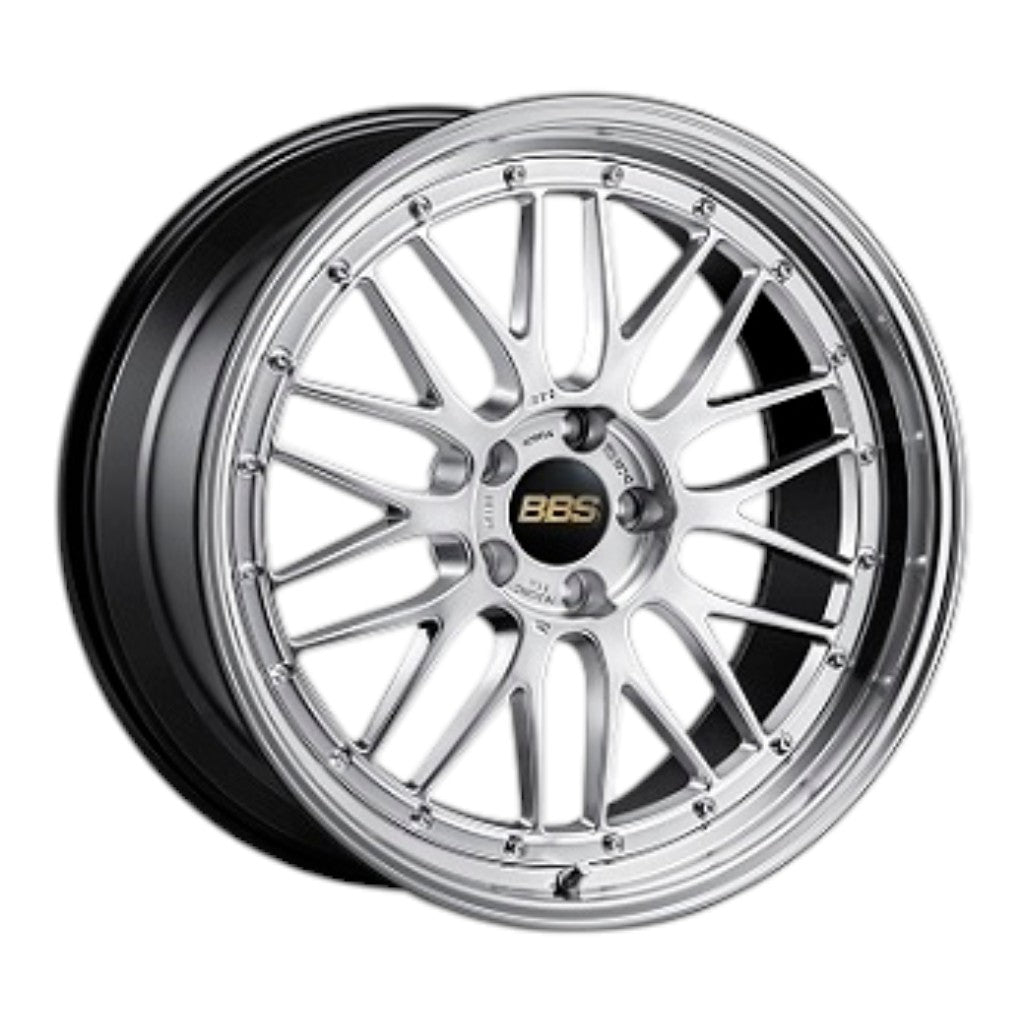 BBS LM554DS-BKBD Кований двоскладовий алюмінієвий колісний диск LM LM554 R18×10 ET25 / 5x120 PFS, срібляста діамантова центральна частина та чорний полірований обід з алмазним проточуванням (DS-BKBD) Photo-0 