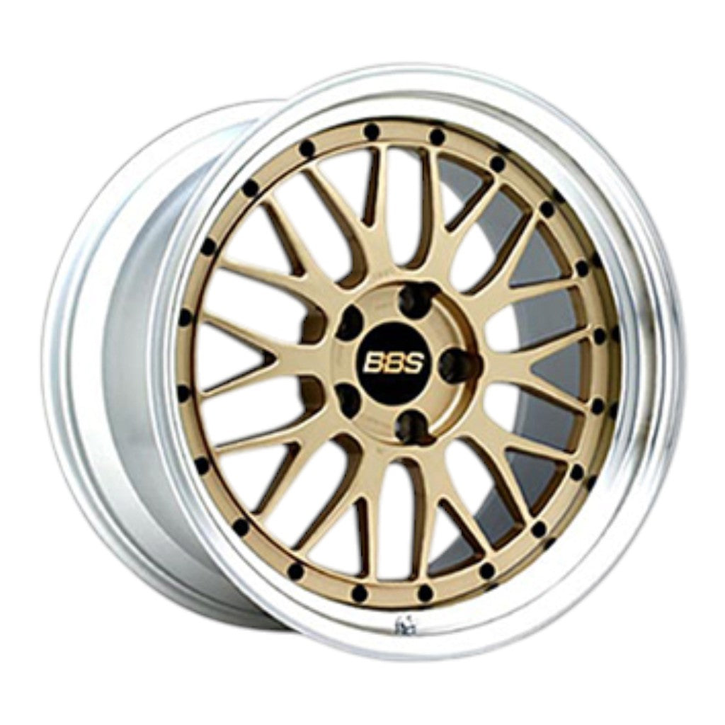 BBS LM554GL-SLD Кований двоскладовий алюмінієвий колісний диск LM LM554 R18×10 ET25 / 5x120 PFS, золотиста центральна частина та сріблястий обід з алмазним проточуванням (GL-SLD) Photo-0 