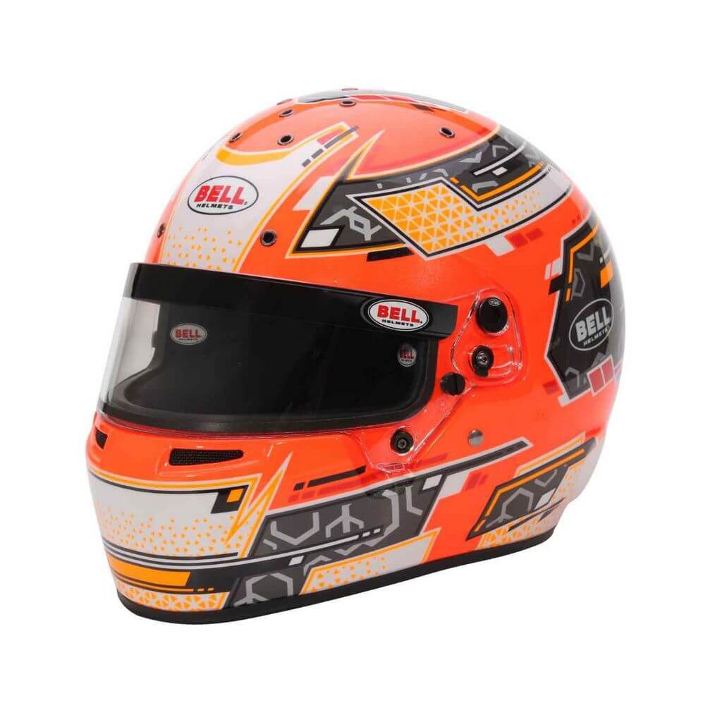BELL 1310B94 Шолом для картингу RS7-K Stamina, Антрацит / Помаранчевий, FIA 8878-2024 / K2020, Розмір XL (61-61+) Photo-0 