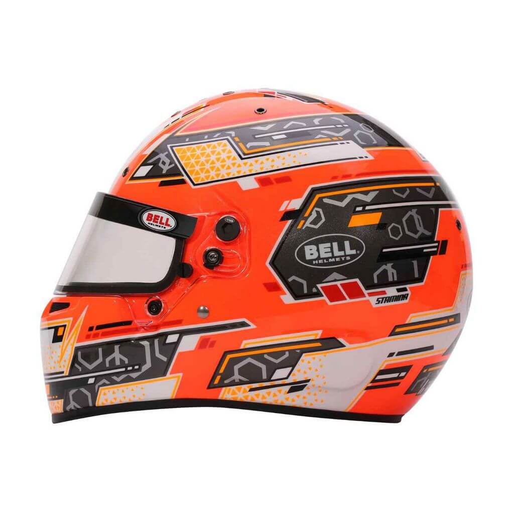 BELL 1310B92 Шолом для картингу RS7-K Stamina, Антрацит / Помаранчевий, FIA 8878-2024 / K2020, Розмір M (58-59) Photo-1 