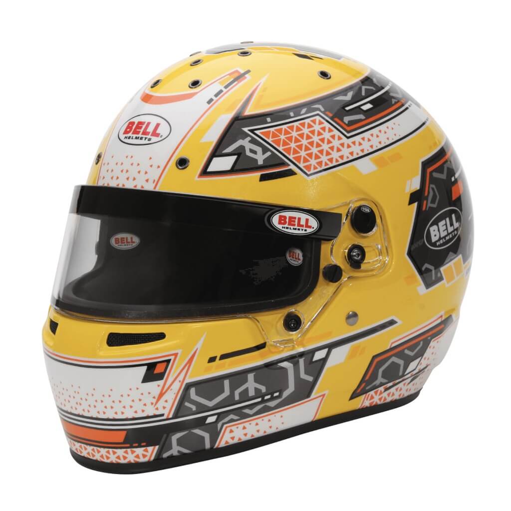 BELL 1310C01 Шолом для картингу RS7-K Stamina, Антрацит / Жовтий, FIA 8878-2024 / K2020, Розмір S (57 -58) Photo-0 