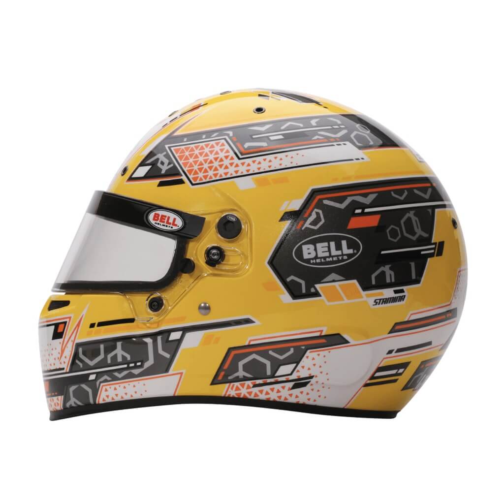 BELL 1310C01 Шолом для картингу RS7-K Stamina, Антрацит / Жовтий, FIA 8878-2024 / K2020, Розмір S (57 -58) Photo-1 