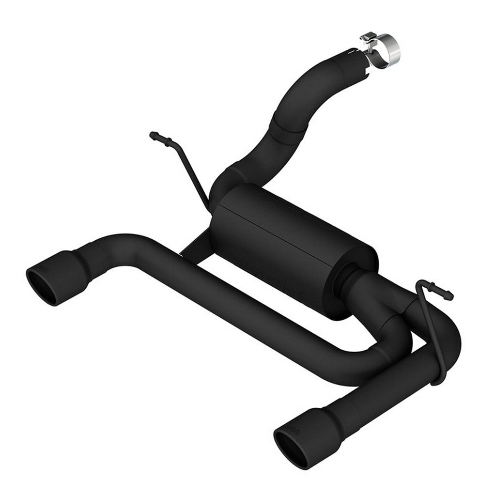 BORLA 11957CB Вихлопна система Axle-Back ATAK, 2.75\", 2.5\" (чорні наконечники 3.5\") для JEEP Wrangler 3.6L (JL / JLU) 2018- Photo-0 