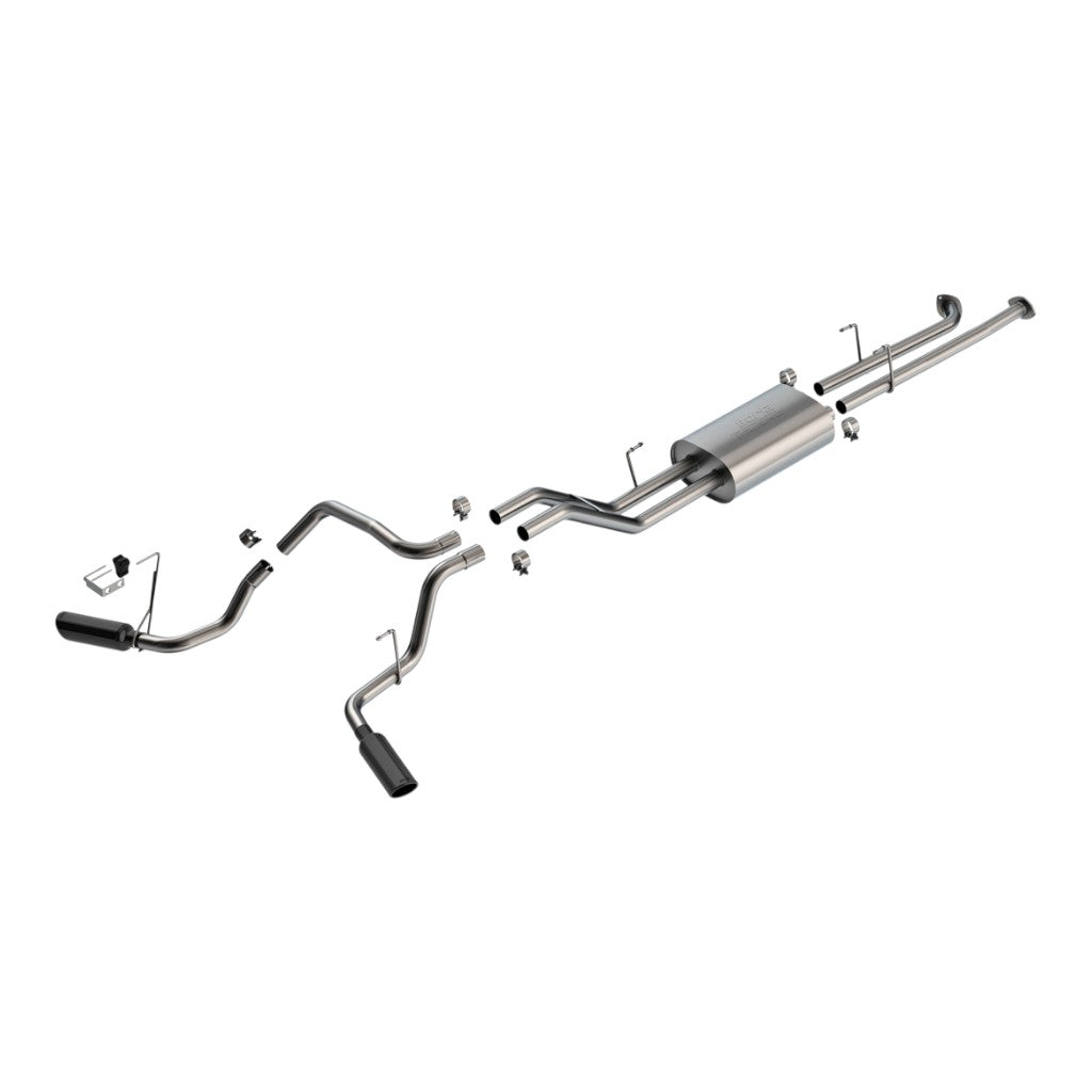 BORLA 140238BC Вихлопна система Cat-Back 2.25\", Touring (наконечники 4\", чорний хром) для TOYOTA Tundra 5.7L 2007-2008 Photo-0 