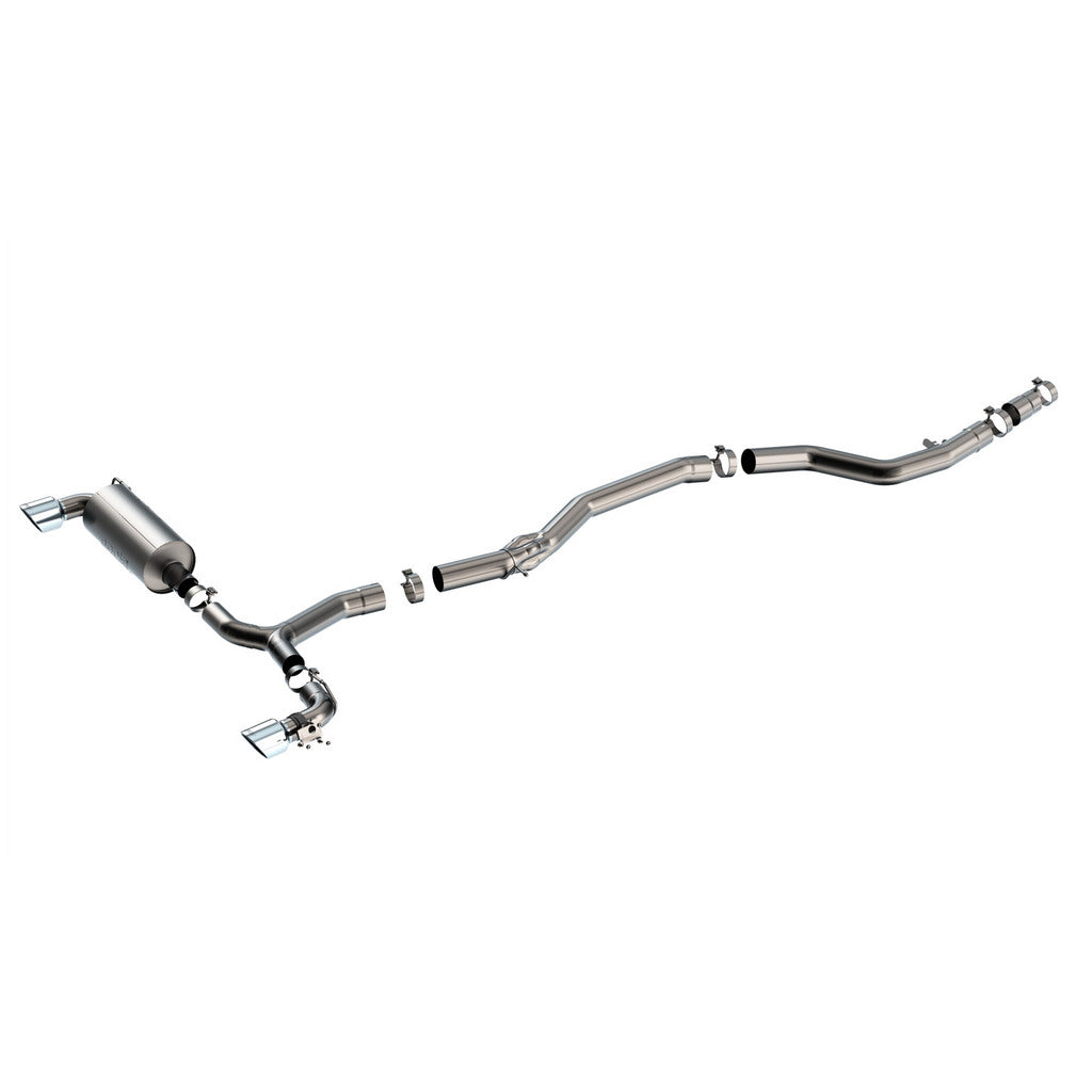 BORLA 140826 Вихлопна система Cat-Back 3", ATAK (наконечники з яскравого хрому) для TOYOTA Supra GR (A90 / A91) 2020-2025 Photo-0 