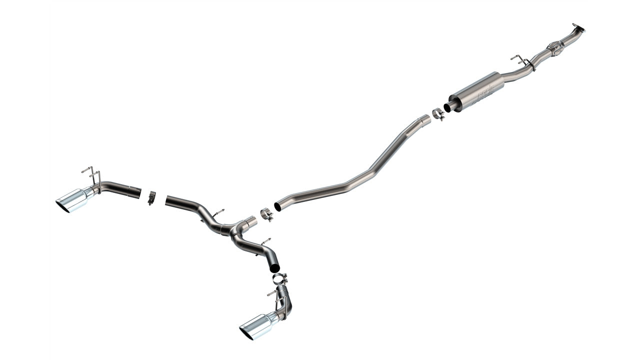 BORLA 140922 Вихлопна система Cat-Back S-TYPE 2.50", TIP 4.5" Яскравий хром, нержавіюча сталь T-304 для HONDA Civic 1.5L/ ACURA Integra 2022-2023 Photo-0 