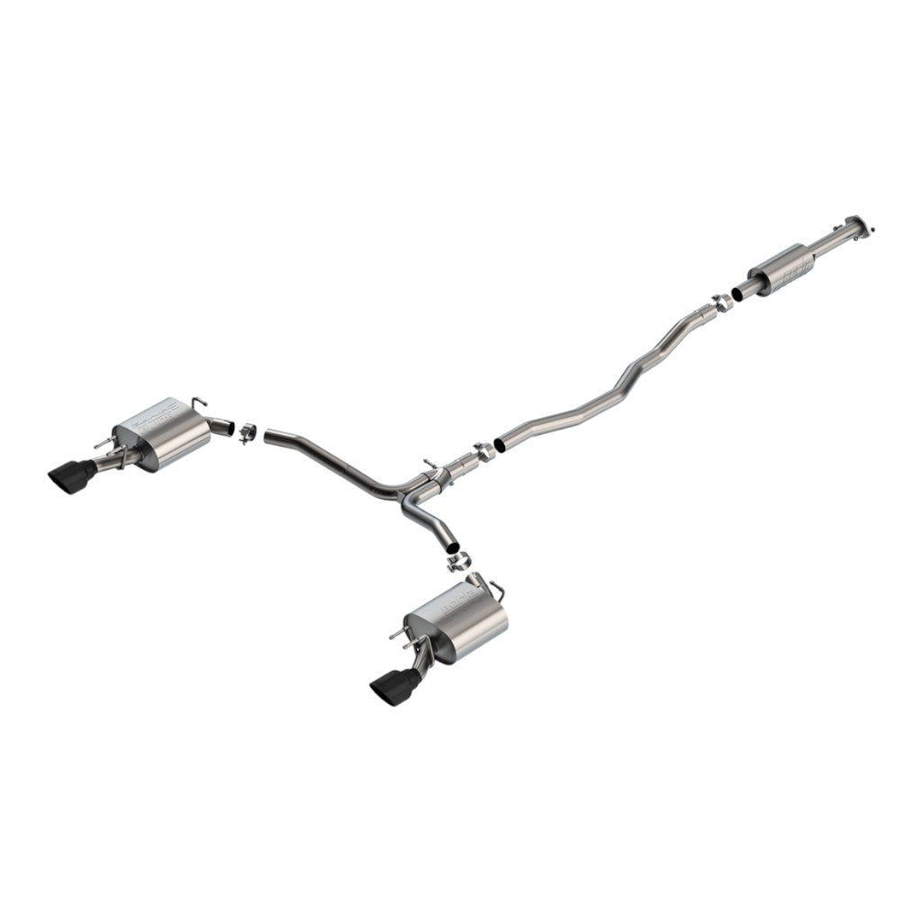 BORLA 140967BC Вихлопна система Cat-Back 2.5", 2.25", S-Type (наконечники 4.5", чорний хром) для TOYOTA Camry TRD 3.5L 2020-2024 Photo-0 