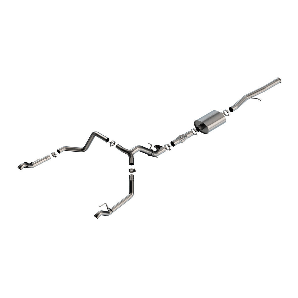 BORLA 140996 Вихлопна система Cat-Back 2.75" ATAK (без наконечників) для CHEVROLET Silverado 1500 2024 / GMC Sierra 1500 2024 Photo-0 