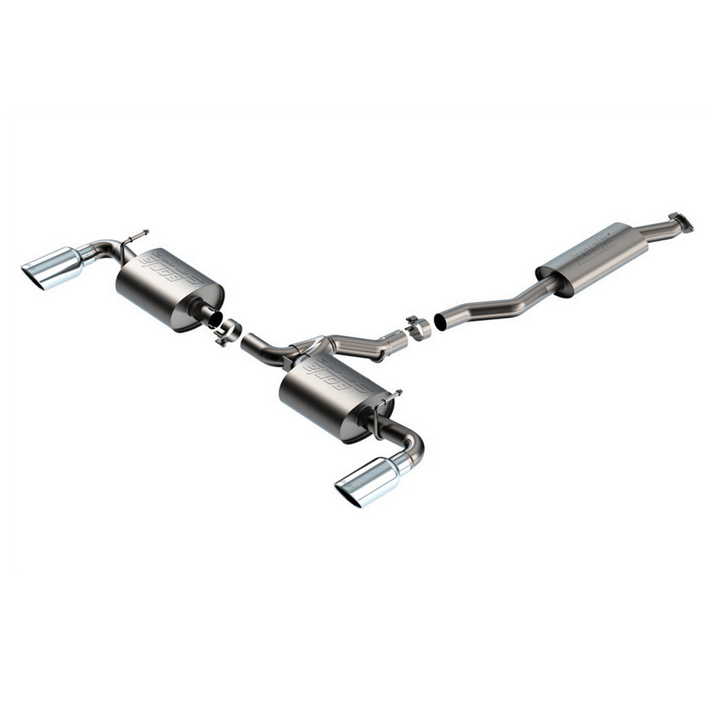 BORLA 141009 Вихлопна система Cat-Back S-Type, 2.25" (насадки 4", світлий хром) для TOYOTA RAV4 2.5L 2019-2025 Photo-0 