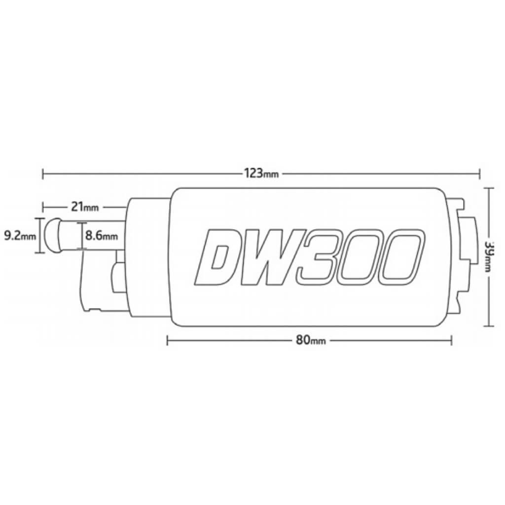 DEATSCHWERKS 9-301-0791 Паливний насос 340 л/год з інсталяційним комплектом для SUBARU WRX Sti 1997-2007 Photo-2 