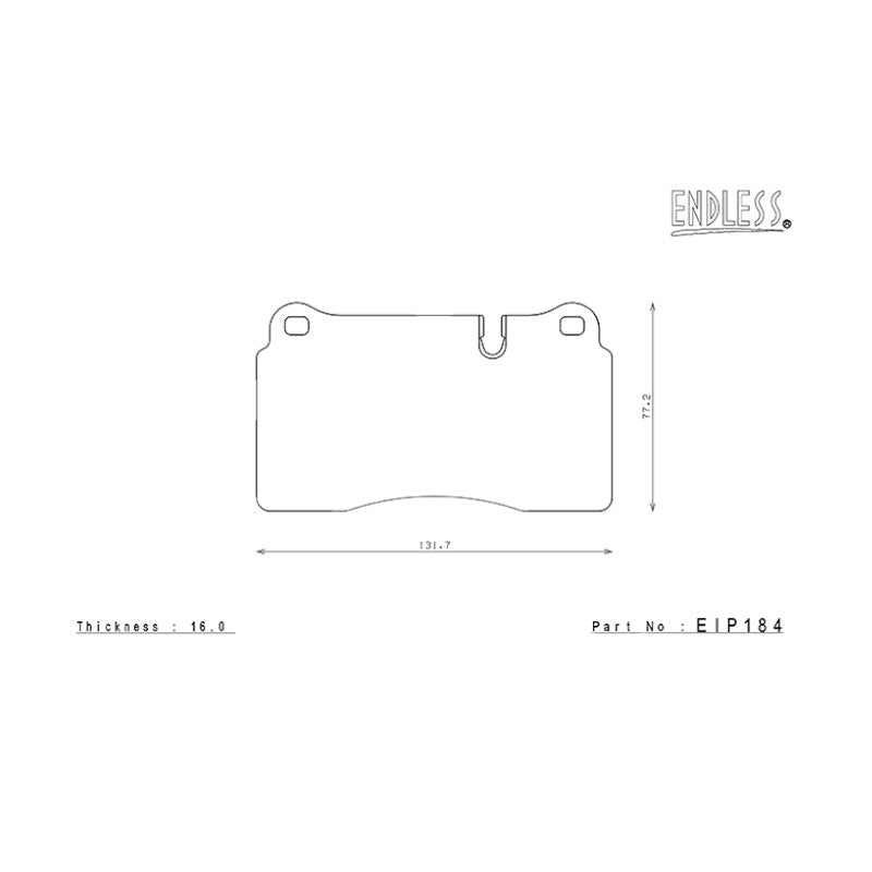 ENDLESS EIP184MA45B Задні гальмівні колодки для LAMBORGHINI Huracan / AUDI R8 з керамічними гальмами Photo-1 