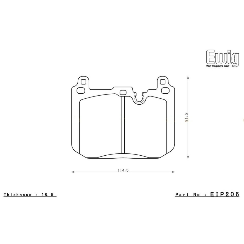 ENDLESS EIP206ME22 Передні гальмівні колодки для BMW M2 (F87) / M3 (F80) / M4 (F82) Photo-1 