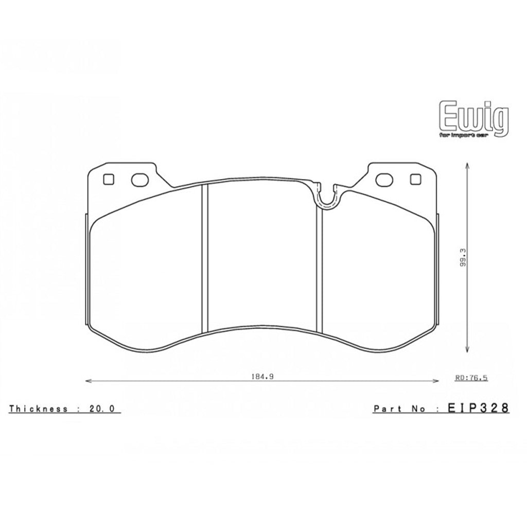 ENDLESS EIP328MX72 Передні гальмівні колодки для BMW M2 (G87) / M3 (G80) / M4 (G82) Photo-2 