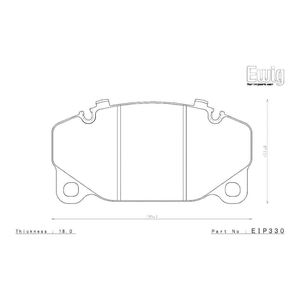 ENDLESS EIP330MX72 Передні гальмівні колодки для PORSCHE 911 Turbos S (992) залізні гальма Photo-1 