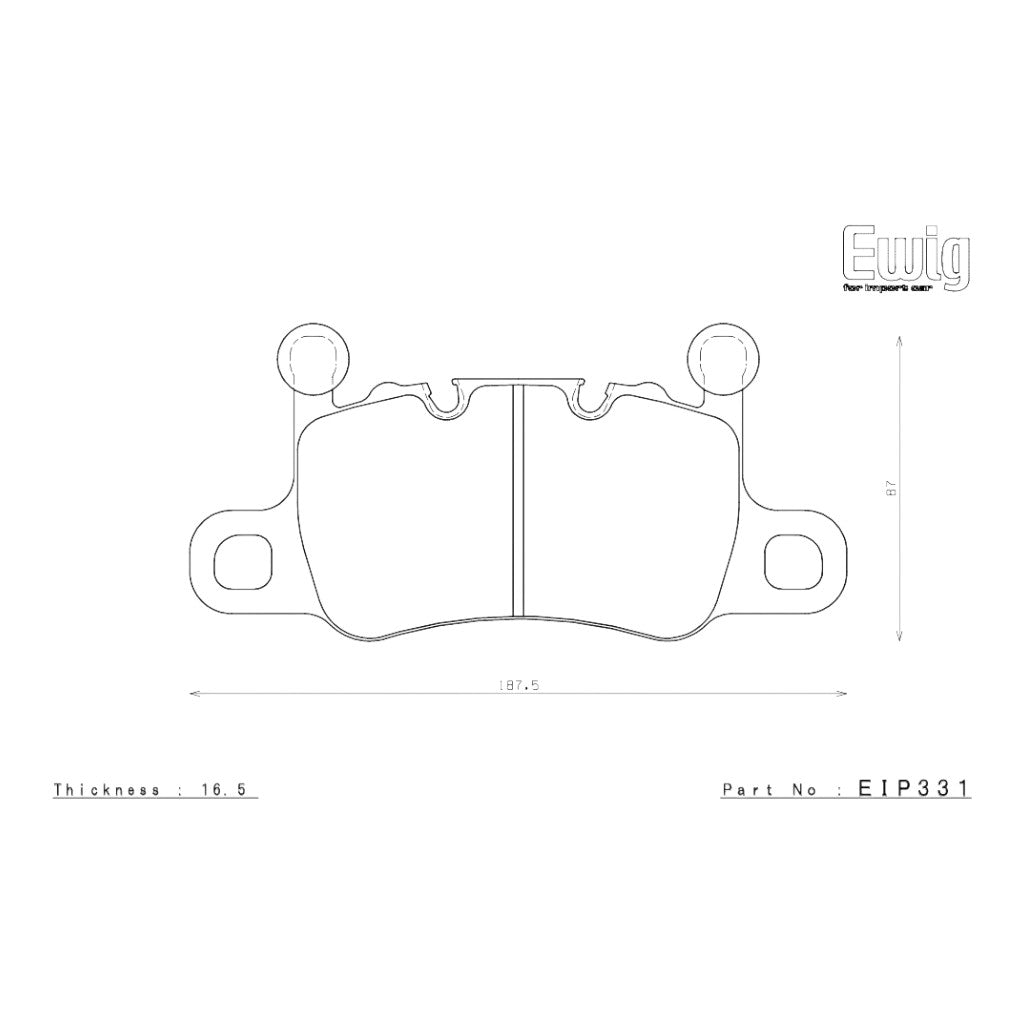 ENDLESS EIP331MX72PL Задні гальмівні колодки для PORSCHE 911 Turbos S (992) Photo-1 