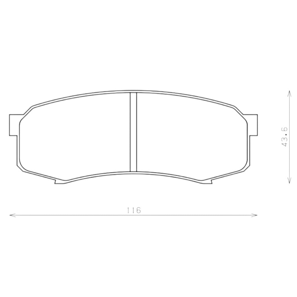 ENDLESS EP257ME20 Задні гальмівні колодки для TOYOTA 4-Runner 2003-2019 / FJ Cruiser 2007-2014 Photo-1 