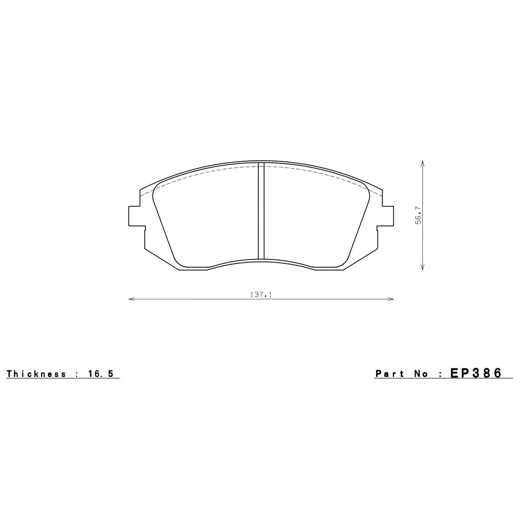 ENDLESS EP386ME20 Передні гальмівні колодки ME20 для SUBARU BRZ (ZC6) / Impreza WRX (GH8) / TOYOTA GT86 (ZN6) Photo-1 