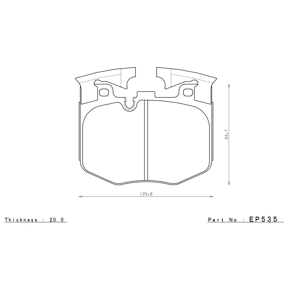ENDLESS EP535MX72PL Передні гальмівні колодки MX72PLUS для TOYOTA GR Supra A90 Photo-2 