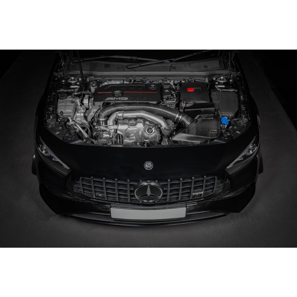 EVENTURI EVE-A35FL-CF-CHG Вхідний пайп турбіни (карбон) для MERCEDES-BENZ A35 AMG / CLA35 AMG / GLA35 / GLB35 гібридні версії 2023+ Photo-12 