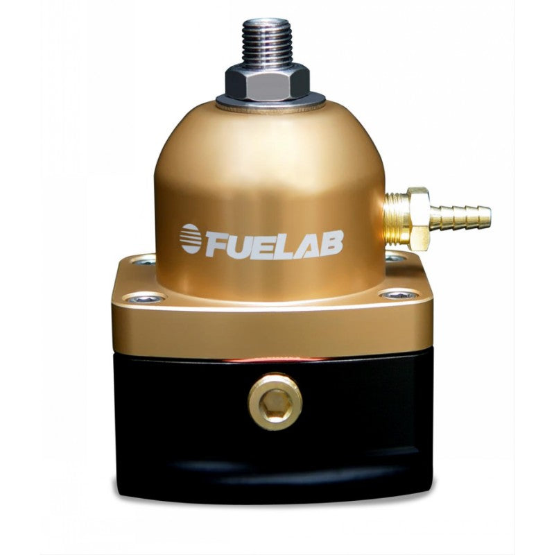 FUELAB 53502-5-T Міні регулятор тиску палива TBI (10-25 psi, 6AN-In, 6AN-Out) Золотий Photo-1 